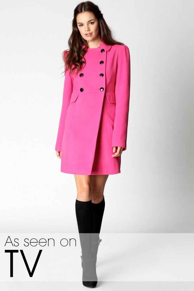 palton elegant roz